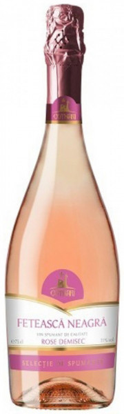 Cotnari Feteasca Neagra Vin Spumant Rose Demisec 11.5% Alcool 750ml