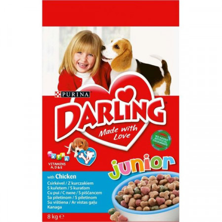 Darling Junior Hrana Uscata pentru Caini cu Carne de Pui 8kg