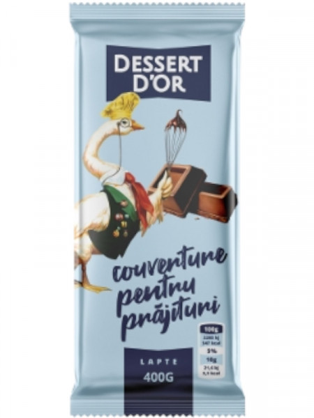 Dessert D'or Couverture pentru Prajituri Ciocolata cu Lapte 400g