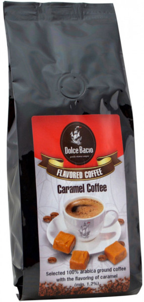 Dolce Bacio Caramel Coffee Cafea Macinata cu Aroma de Caramel 200g