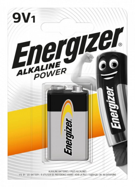 Energizer Baterii Alkaline Power 9V-9B 6LR61