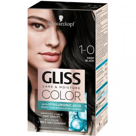 Gliss Color Vopsea de Par Nr.1-0 Negru Intens