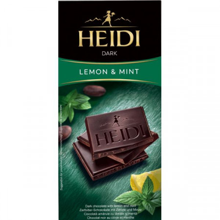 Heidi Ciocolata Amaruie cu Menta si Lamaie 80g