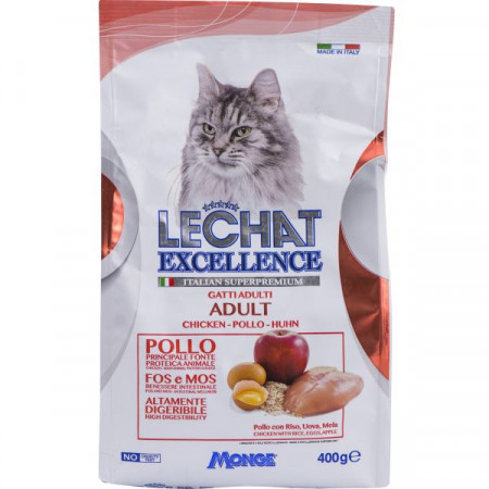 Lechat Excellence Hrana Uscata pentru Pisici Adulte cu Orez Ou si Mar 400g