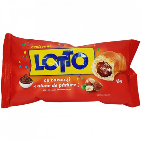 Lotto Croissant cu Umplutura cu Cacao si Alune de Padure 85g