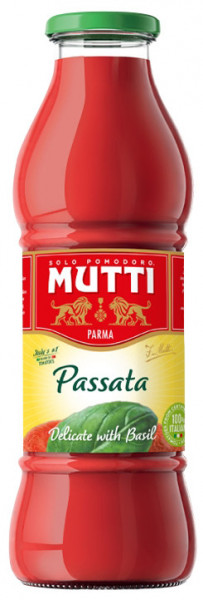 Mutti Rosii Pasate cu Busuioc 700g