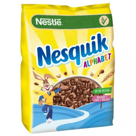 Nestle Nesquik Alphabet Cereale pentru Mic Dejun in Forma de Litere 460g