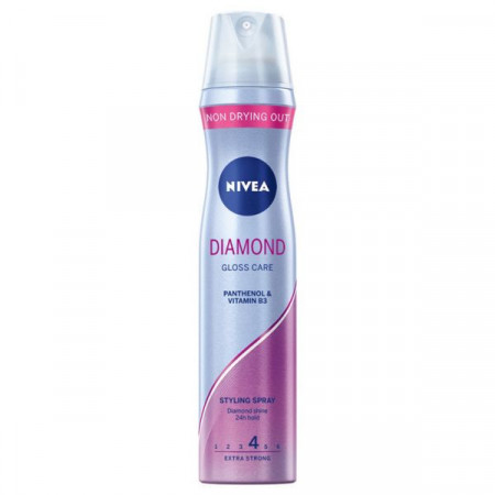 Nivea Diamond Gloss Care Spray Fixativ cu Vitamina B3 si Pantenol 250ml