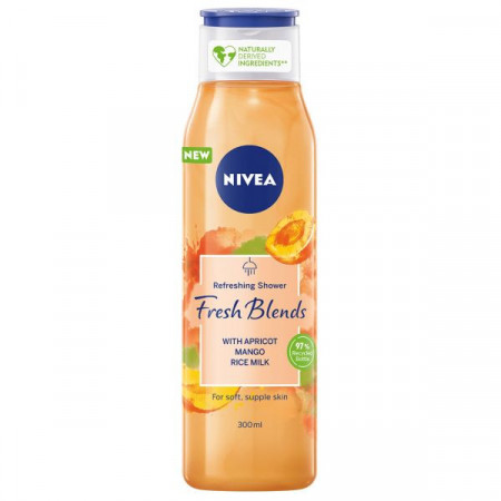Nivea Fresh Blends Gel de Dus cu Caise Mango si Lapte de Orez 300ml