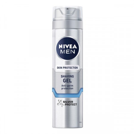Nivea Men Skin Protection Silver Protect Gel de Ras 200ml