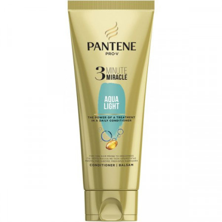 Pantene Pro-V 33 Minute Miracle Aqua Light Balsam pentru Par Subtire 200ml