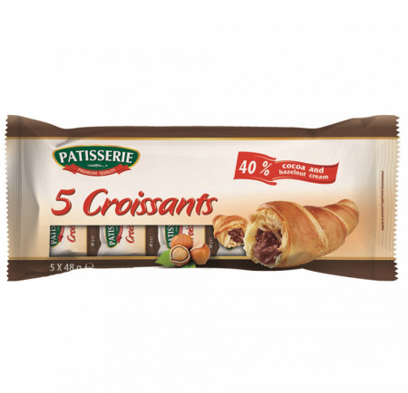 Patisserie Croissante cu Crema cu Cacao si Pasta de Alune 240g