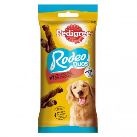 Pedigree Rodeo Duos Recompense pentru Caini cu Carne de Vita si Branza 7buc 123g