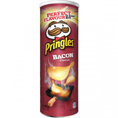 Pringles Snack cu Gust de Bacon 165g