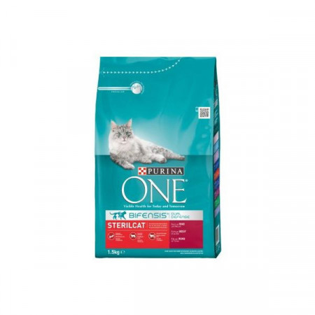 Purina One Sterilcat Hrana Uscata pentru Pisici cu Somon si Cereale Integrale 1.5kg