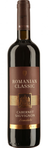 Romanian Classic Cabernet Sauvignon Vin Rosu Demidulce 12% Alcool 750ml