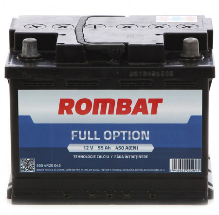 Rombat Baterie Auto Full Option 12V 55Ah 450A