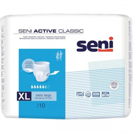 Seni Active Classic Marimea XL Scutece tip Chilot 120-160cm 10bucati