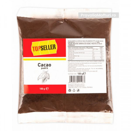 TopSeller Cacao Pudra cu continut Redus de Grasime 100g