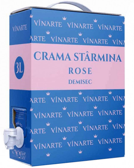 Vinarte Crama Starmina Merlot Vin Rose Demisec 12.5% Alcool 3L