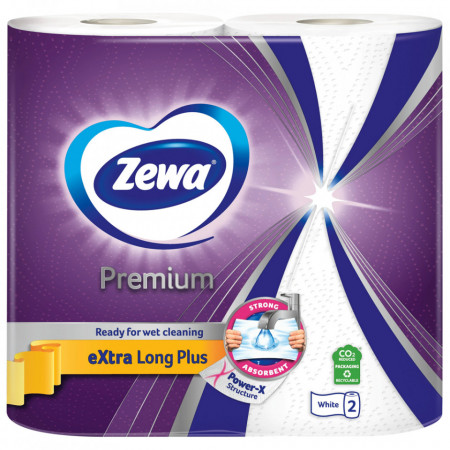 Zewa Premium Extra Long Plus Role de Bucatarie 2 Straturi 2 Role