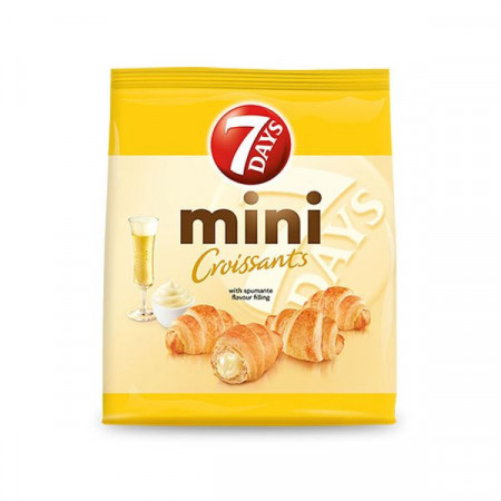7 Day's Mini Croissante cu Umplutura de Aroma de Vin Spumant Italian 185g