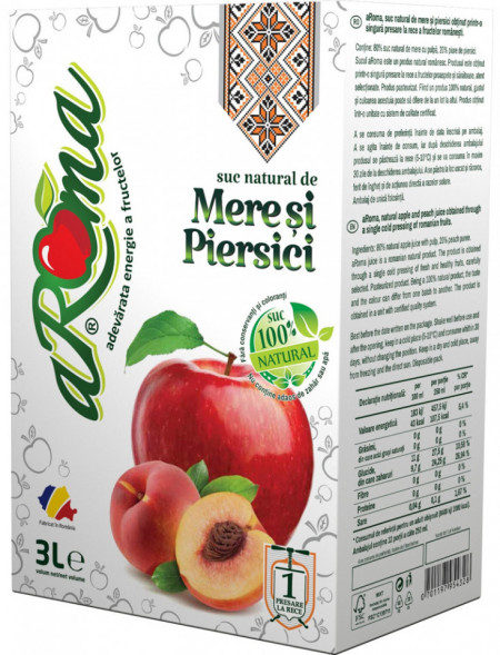 Aroma Suc Natural de Mere si Piersici 3L