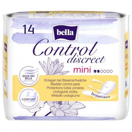 Bella Absorbante pentru Incontinenta Urinara Control Discreet Mini 14bucati