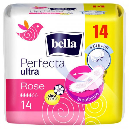 Bella Absorbante Perfecta Slim Deo Fresh Rose 14bucati
