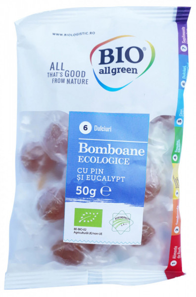 Bioallgreen Bomboane Ecologice cu Pin si Eucalipt 50g