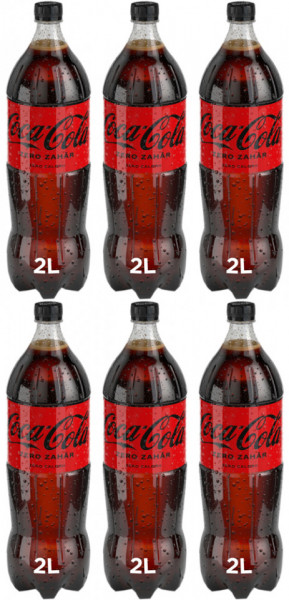 Coca Cola Bautura Racoritoare Carbogazoasa cu Indulcitori Zero Zahar 6 buc x 2L
