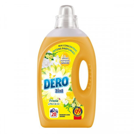 Dero Detergent de Rufe Lichid 2in1 cu Parfum de Frezie si Flori de Tei pentru 20 Spalari 1.4l