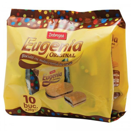 Dobrogea Eugenia Original Biscuiti cu Multa Crema de Cacao 10bucati x 36g