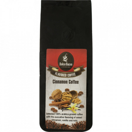 Dolce Bacio Cinnamon Coffee Cafea Macinata cu Aroma de Scortisoara Vanilie si Nuci 200g