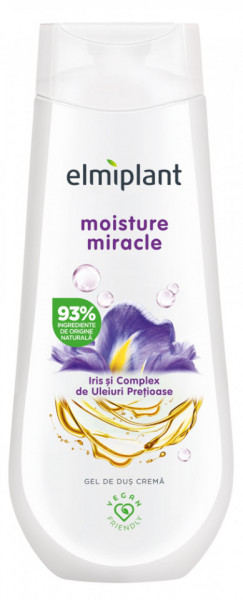 Elmiplant Moisture Miracle Gel de Dus Crema cu Iris si Complex de Uleiuri Pretioase 750ml