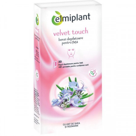 Elmiplant Velvet Touch Benzi Depilatoare pentru Fata 20benzi