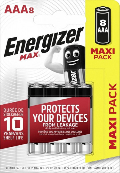 Energizer Baterii Alkaline Max AAA LR03 8buc