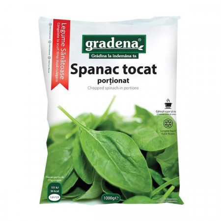 Gradena Spanac Tocat Portionat 1kg