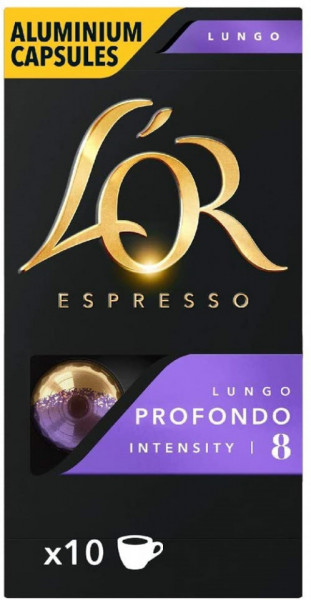 L'or Espresso Lungo Profondo Cafea Prajita si Macinata 10 capsule 52g