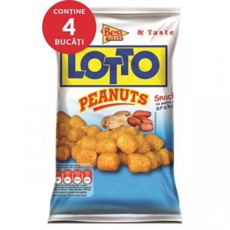 Lotto Snack din Porumb cu Pasta de Arahide 4bucati x 90g