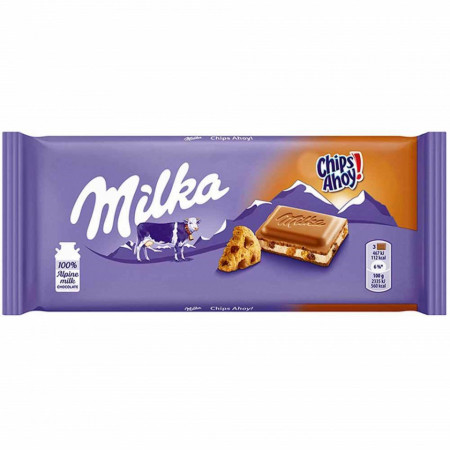 Milka Tableta de Ciocolata cu Chips Ahoy 100g