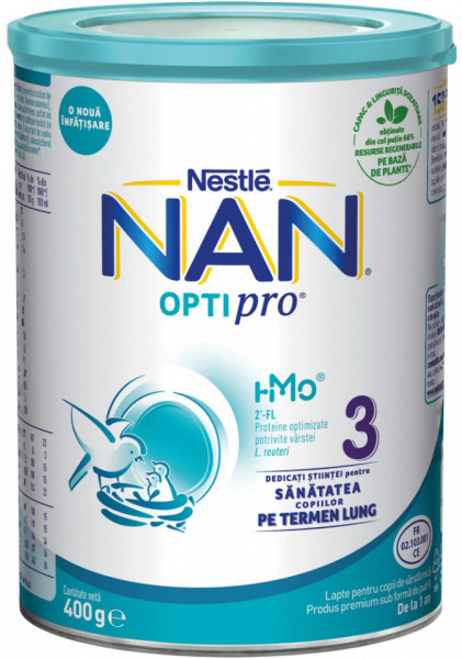 Nestle Nan OptI Pro 3 Lapte Praf 12+ luni 400g