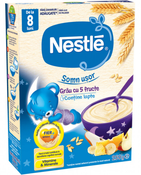 Nestle Somn Usor Cereale din Grau cu 5 Fructe 250g
