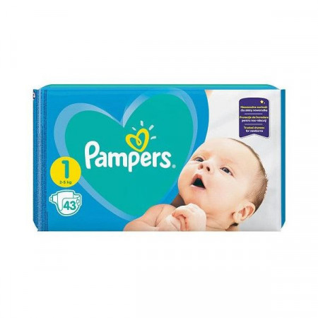 Pampers Active Baby Marimea 1 Scutece pentru Copii 2-5kg 43bucati