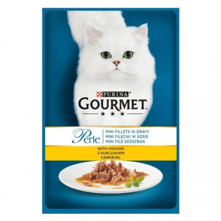 Purina Gourmet Hrana Umeda pentru Pisici Perla cu Carne de Pui in Sos 85g