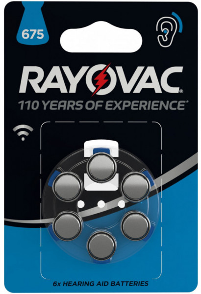 Rayovac Baterii pentru Proteze Auditive 675 PR44 6buc