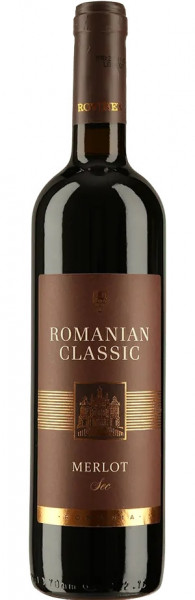 Romanian Classic Merlot Vin Rosu Sec 12% Alcool 750ml