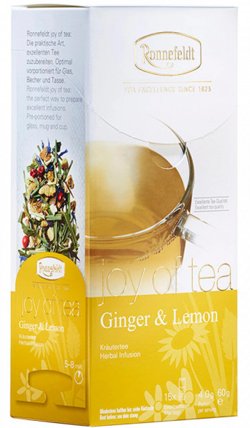 Ronnefeldt Joy of Tea Ceai cu Ghimbir si Lamaie 15plicuri