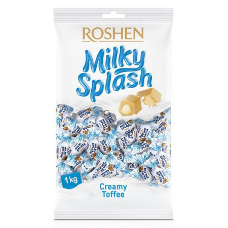 Roshen Milky Splash Caramele cu umplutura de Lapte 1Kg