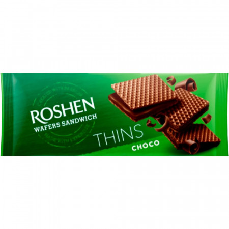Roshen Thins Napolitane cu Ciocolata 55g